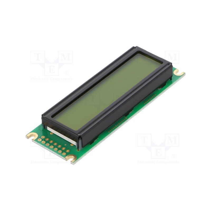 1 pcs x RAYSTAR OPTRONICS - RC1602D-YHY-ESX - Display: LCD, alphanumeric, STN Positive, 16x2, yellow-green, LED