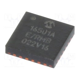 1 pcs x MICROCHIP TECHNOLOGY - MCP16501TA-E/RMB - IC: PMIC, LDO,DC/DC converter, Uin: 2.7÷5.5VDC, 0.3÷1A, VQFN24