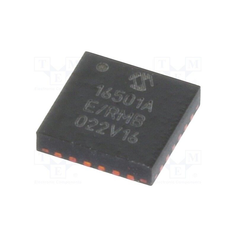 1 pcs x MICROCHIP TECHNOLOGY - MCP16501TA-E/RMB - IC: PMIC, LDO,DC/DC converter, Uin: 2.7÷5.5VDC, 0.3÷1A, VQFN24