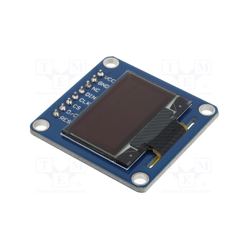 1 pcs x WAVESHARE - 9092 - Display: OLED, 0.96', 128x64, 33.5x33mm, yellow-blue, PIN: 8, 160°