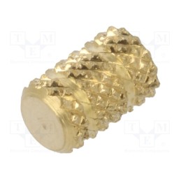 100 pcs x TAPPEX - 116M3 - Threaded insert, brass, M3, BN 37872, L: 6.4mm, HiMOULD®