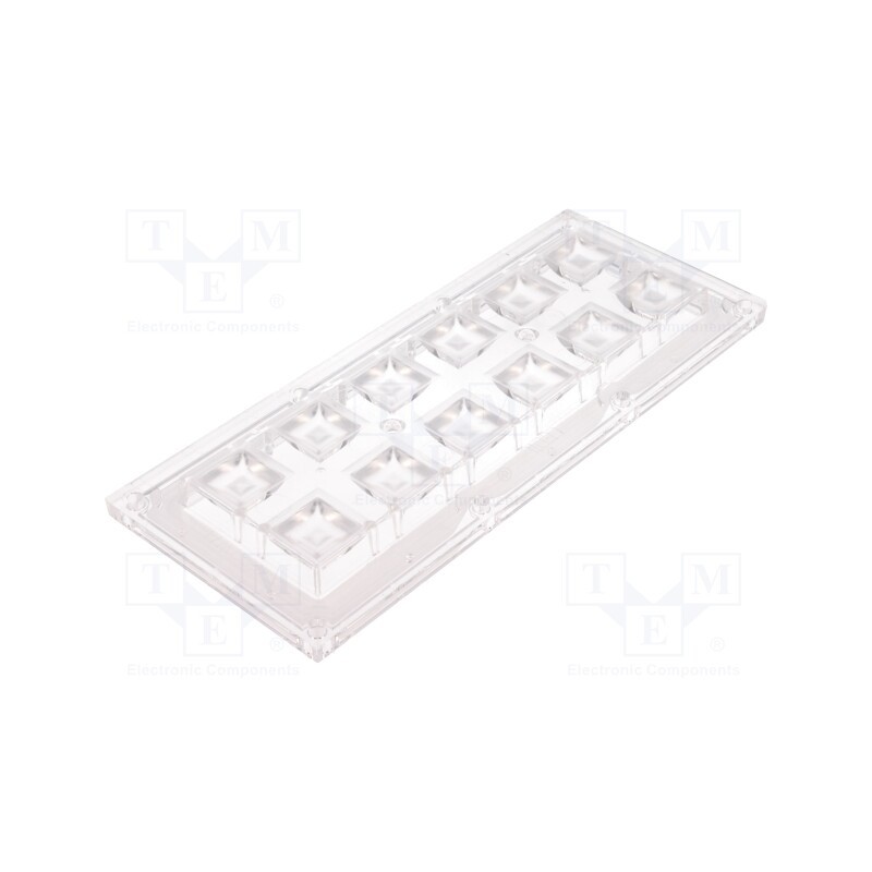 1 pcs x LEDIL - CS14130_HB-IP-2X6-W - LED lens, rectangular, transparent, 50÷67°, H: 11.4mm