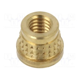 100 pcs x TAPPEX - 073M3.5 - Threaded insert, brass, M3,5, BN 37901, L: 4.1mm, MULTISERT®