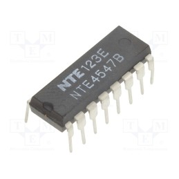 1 pcs x NTE Electronics - NTE4547B - IC: digital, BCD to 7-segment,decoder,multiplexer,driver, Ch: 1