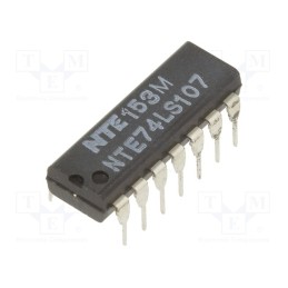 1 pcs x NTE Electronics - NTE74LS107 - IC: digital, JK flip-flop, Ch: 2, TTL, THT, DIP14