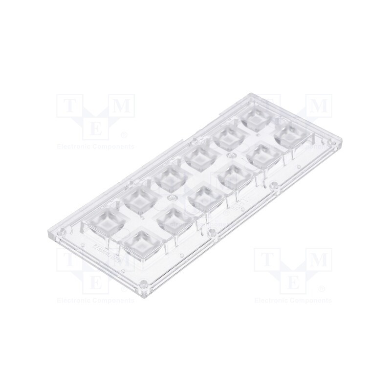 1 pcs x LEDIL - CS14263_HB-IP-2X6-WWW - LED lens, rectangular, transparent, 85÷103°, H: 11.4mm