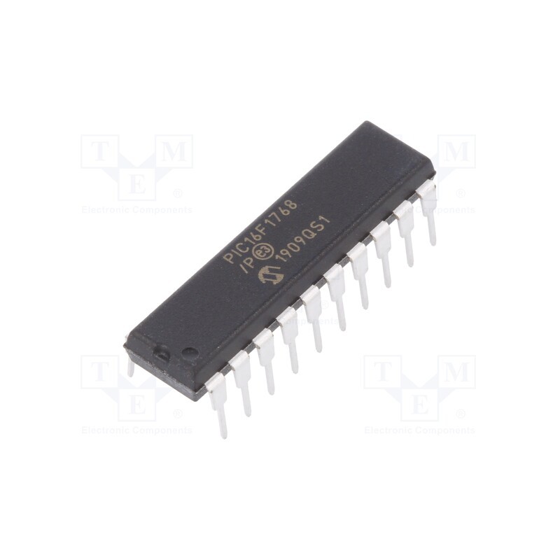 1 pcs x MICROCHIP TECHNOLOGY - PIC16F1768-I/P - IC: PIC microcontroller, 7kB, 32MHz, 2.3÷5.5VDC, THT, DIP20, PIC16