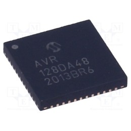 1 pcs x MICROCHIP TECHNOLOGY - AVR128DA48-I/6LX - IC: AVR microcontroller, VQFN48, 1.8÷5.5VDC, Cmp: 3, AVR128, AVR-DA