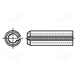 100 pcs x BOSSARD - 1327399 - Springy stud, hardened steel, BN 876, Ø: 4mm, L: 10mm, DIN 1481