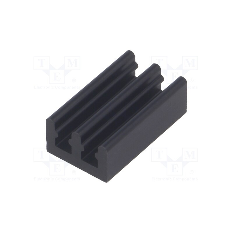 2 pcs x FISCHER ELEKTRONIK - ICKSMDO17SA - Heatsink: extruded, black, L: 17mm, W: 10mm, H: 6mm, 41K/W, aluminium