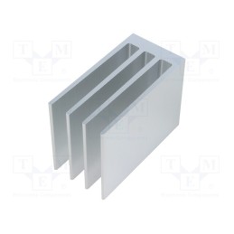 1 pcs x FISCHER ELEKTRONIK - SK 654 50 AL - Heatsink: extruded, grilled, natural, L: 50mm, W: 35mm, H: 70mm, raw