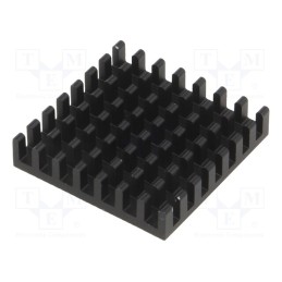 1 pcs x FISCHER ELEKTRONIK - ICK BGA 29 X 29 X 6 - Heatsink: extruded, black, L: 29mm, W: 29mm, H: 6mm, aluminium