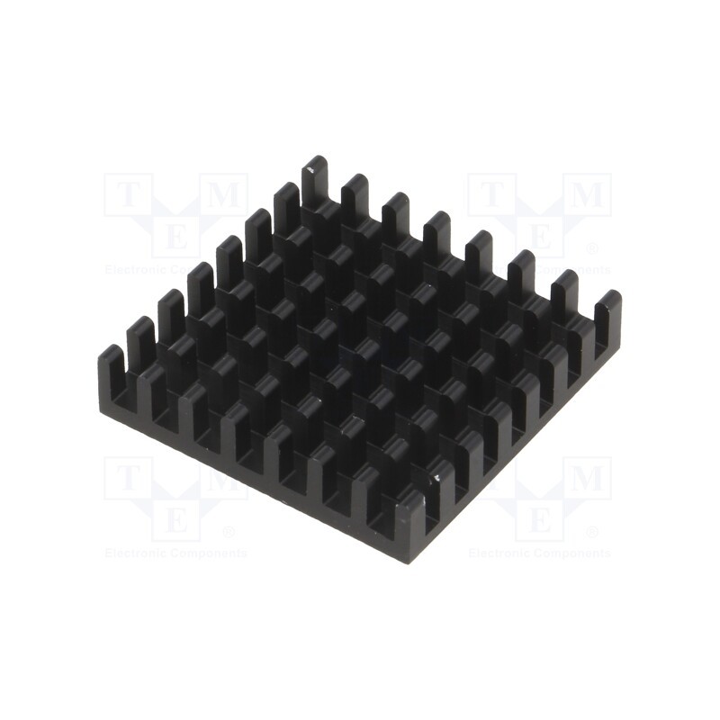 1 pcs x FISCHER ELEKTRONIK - ICK BGA 29 X 29 X 6 - Heatsink: extruded, black, L: 29mm, W: 29mm, H: 6mm, aluminium