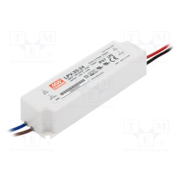 1 pcs x MEAN WELL - LPV-20-24 - Power supply: switched-mode, LED, 20W, 24VDC, 0.84A, 90÷264VAC