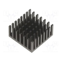 1 pcs x FISCHER ELEKTRONIK - ICK BGA 27 X 27 X 14 - Heatsink: extruded, grilled, black, L: 27mm, W: 27mm, H: 14mm