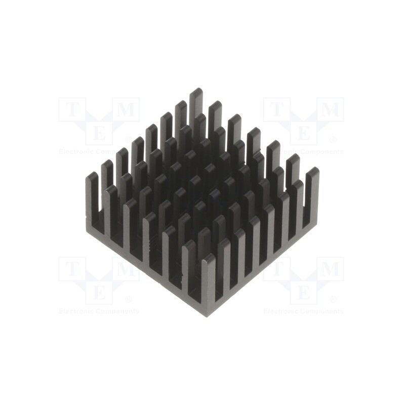 1 pcs x FISCHER ELEKTRONIK - ICK BGA 27 X 27 X 14 - Heatsink: extruded, grilled, black, L: 27mm, W: 27mm, H: 14mm