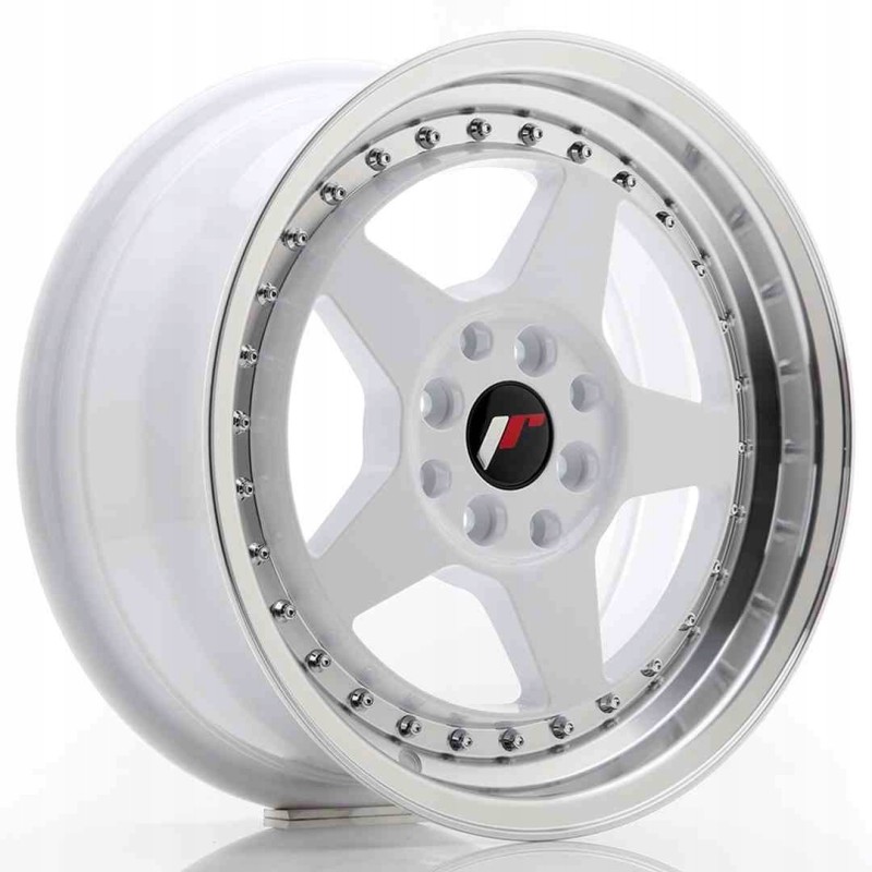 JR Wheels JR6 16x7 ET35 4x100 114 White in Machined
