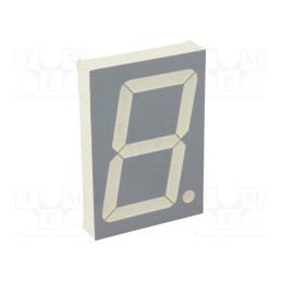 1 pcs x KINGBRIGHT ELECTRONIC - SA23-12EWA - Display: LED, 7-segment, 56.9mm, 2.3', No.char: 1, red, 8÷18mcd
