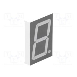 1 pcs x KINGBRIGHT ELECTRONIC - SA23-12SURKWA - Display: LED, 7-segment, 56.9mm, 2.3', No.char: 1, red, 255÷440mcd