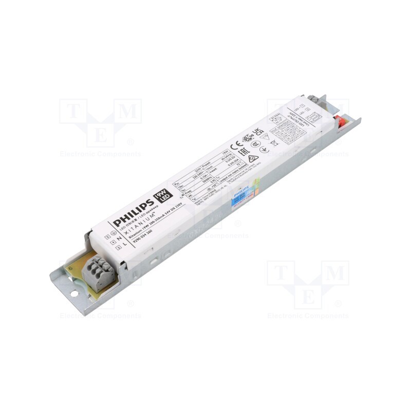 1 pcs x PHILIPS - XITANIUM 19W 200-350MA 54V DS 230V - Power supply: switched-mode, LED, 19W, 30÷54VDC, 200÷350mA, IP20