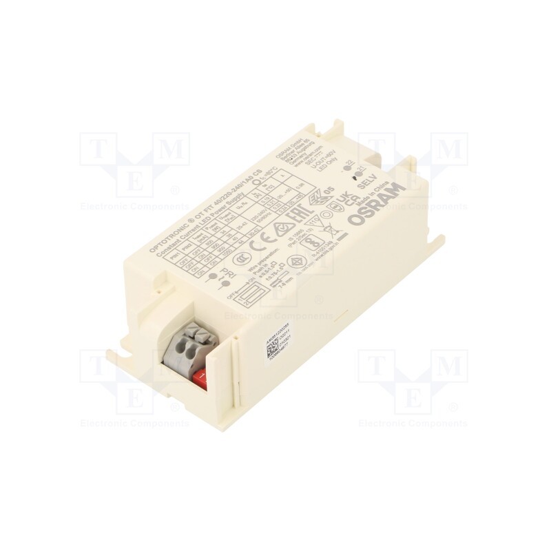 1 pcs x ams OSRAM - OT FIT 40/200…240/1A0 - Power supply: switched-mode, LED, 44W, 25÷42VDC, 0.8÷1.05A, IP20