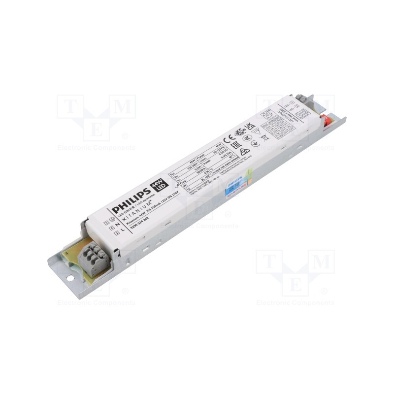 1 pcs x PHILIPS - XITANIUM 44W 200-350MA 125V DS 230V - Power supply: switched-mode, LED, 44W, 70÷125VDC, 200÷350mA, IP20