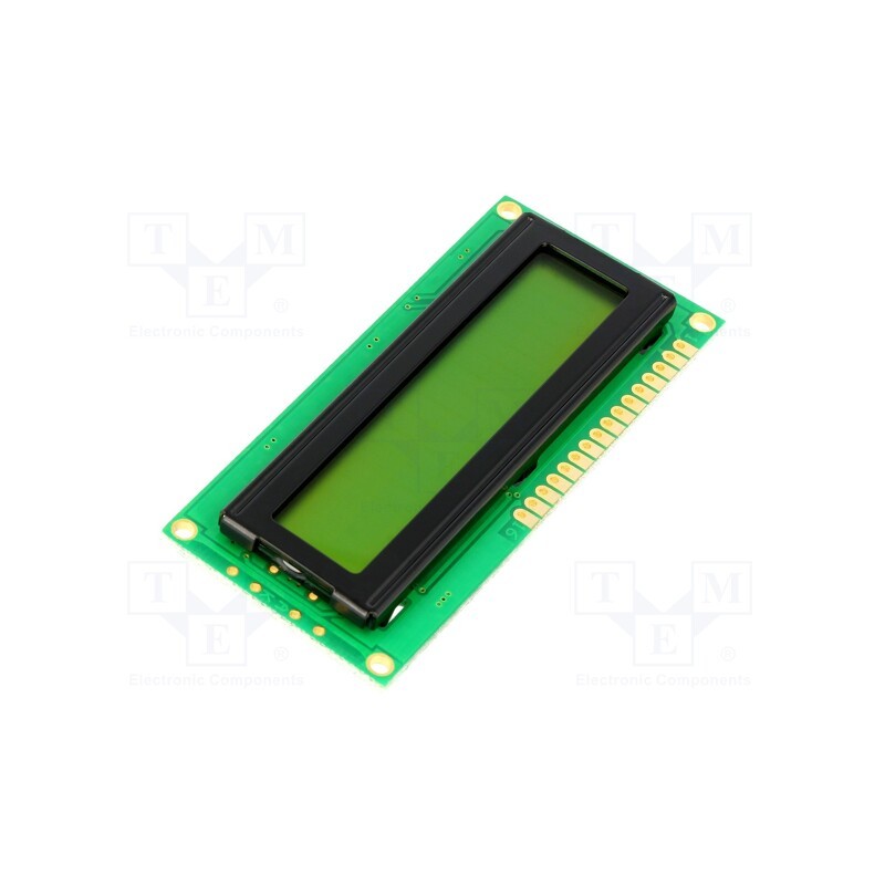 1 pcs x DISPLAY ELEKTRONIK - DEM 16213 SYH - Display: LCD, alphanumeric, STN Positive, 16x2, 80x36x9mm, PIN: 16