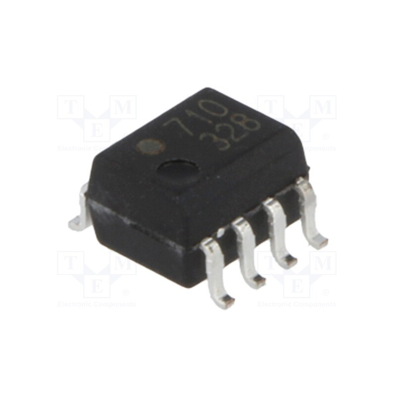 1 pcs x BROADCOM (AVAGO) - HCPL-0710-000E - Optocoupler, SMD, Ch: 1, OUT: CMOS, 3.75kV, 12.5Mbps, Gull wing 8