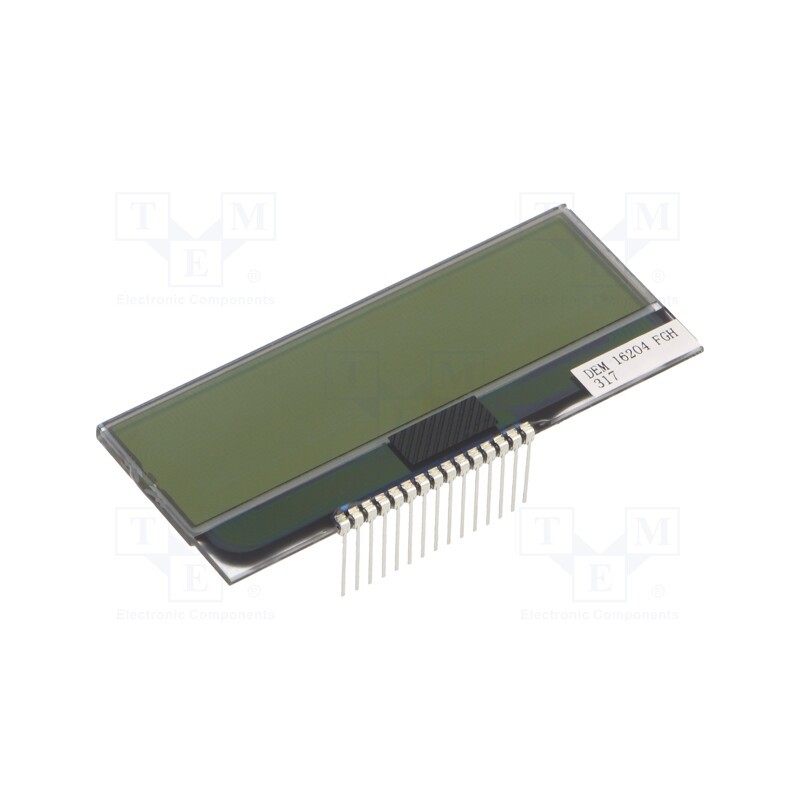 1 pcs x DISPLAY ELEKTRONIK - DEM 16204 FGH - Display: LCD, alphanumeric, FSTN Positive, 16x2, 65x27.7x2.75mm