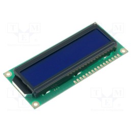1 pcs x RAYSTAR OPTRONICS - RC1602B2-BIW-CSV - Display: LCD, alphanumeric, STN Negative, 16x2, blue, 80x36x10mm