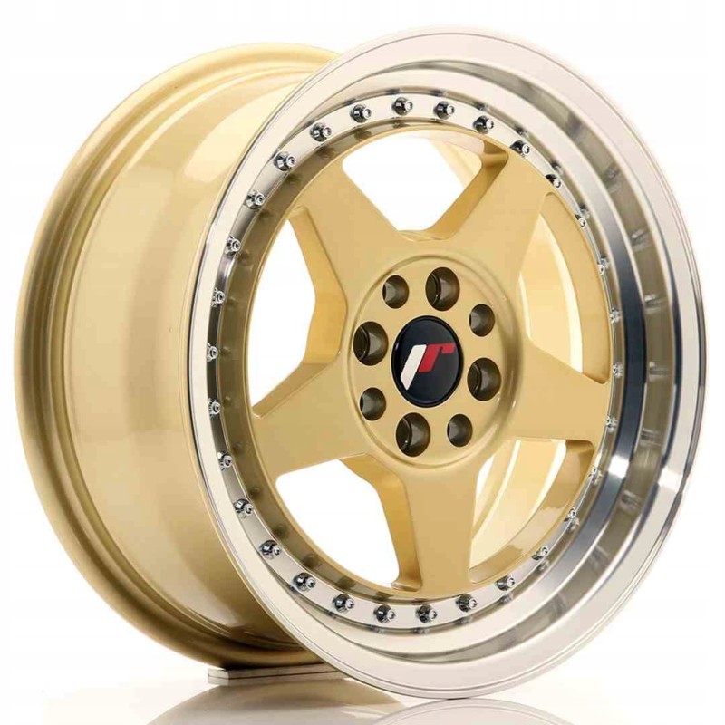 JR Wheels JR6 16x7 ET35 4x100 114 Gold in Machined
