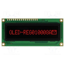 1 pcs x RAYSTAR OPTRONICS - REG010008ARPP5N00000 - Display: OLED, graphical, 100x8, Dim: 80x36x10mm, red, PIN: 16