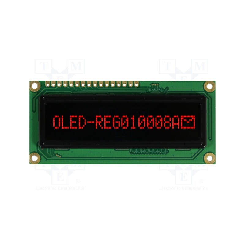 1 pcs x RAYSTAR OPTRONICS - REG010008ARPP5N00000 - Display: OLED, graphical, 100x8, Dim: 80x36x10mm, red, PIN: 16