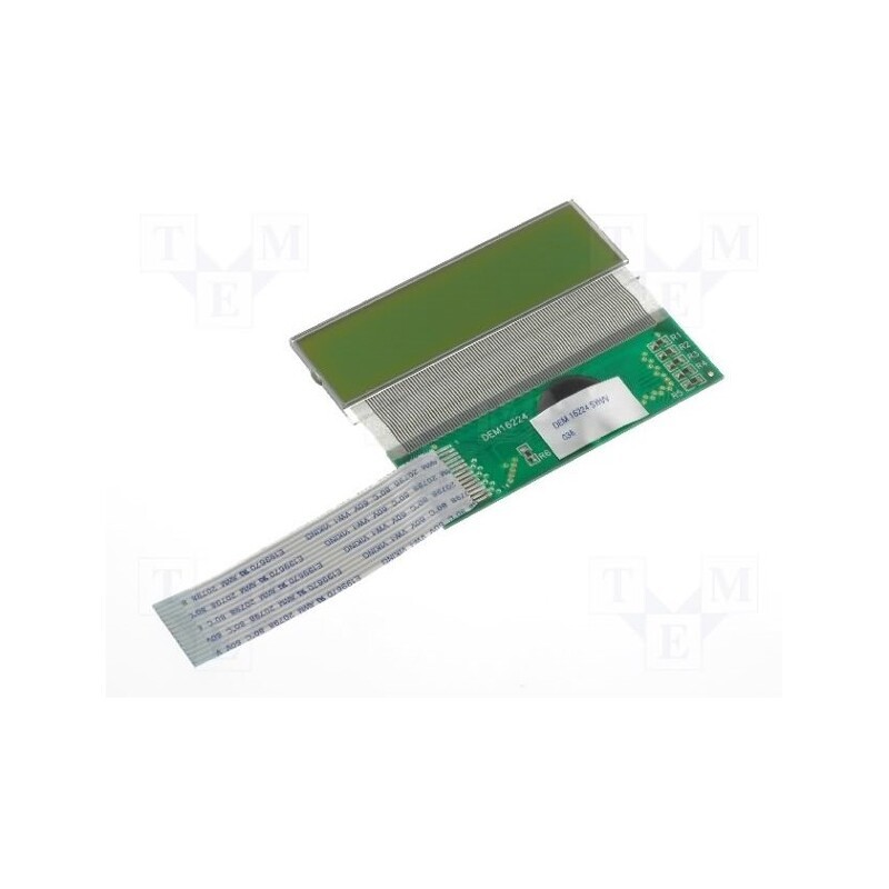 1 pcs x DISPLAY ELEKTRONIK - DEM 16224 SYH - Display: LCD, alphanumeric, STN Positive, 16x2, 23.3x66.6x4.2mm