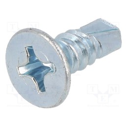 100 pcs x BOSSARD - 3508088 - Screw, for metal, 6.3x19, Head: countersunk, Phillips, PH3, zinc