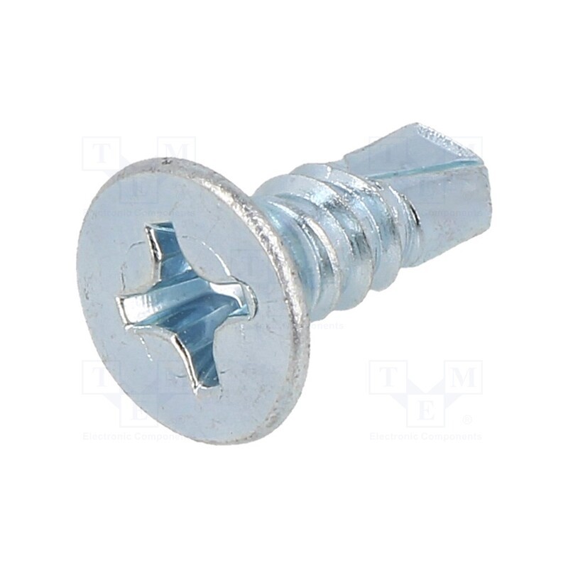 100 pcs x BOSSARD - 3508088 - Screw, for metal, 6.3x19, Head: countersunk, Phillips, PH3, zinc