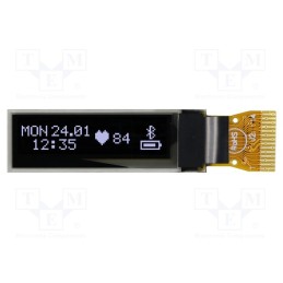 1 pcs x DISPLAY VISIONS - EA W096016-XALW - Display: OLED, graphical, 1.18', 96x16, Dim: 29.1x9.2x1.3mm, white