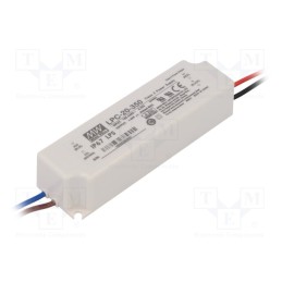 1 pcs x MEAN WELL - LPC-20-350 - Power supply: switched-mode, LED, 16.8W, 9÷48VDC, 350mA, 90÷264VAC