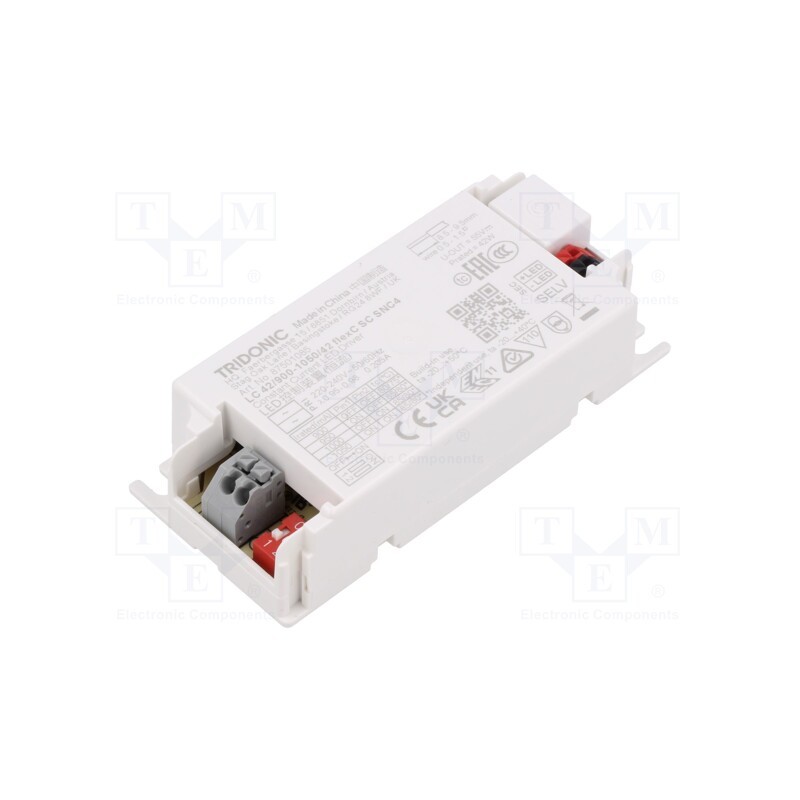 1 pcs x TRIDONIC - LC 42/900-1050/42 FLEXC SC SNC4 - Power supply: switched-mode, LED, 42W, 24÷42VDC, 900÷1050mA, IP20