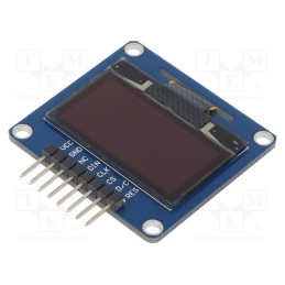 1 pcs x WAVESHARE - 10444 - Display: OLED, 1.3', 128x64, 40.5x37.5mm, blue, PIN: 8, 3.3÷5VDC