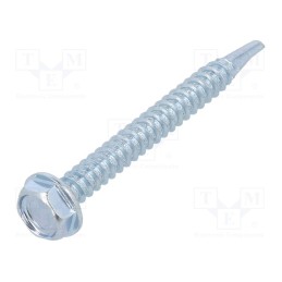 100 pcs x BOSSARD - 1394800 - Screw, for metal, with flange, 4.8x45, Head: hexagonal, 8mm, zinc