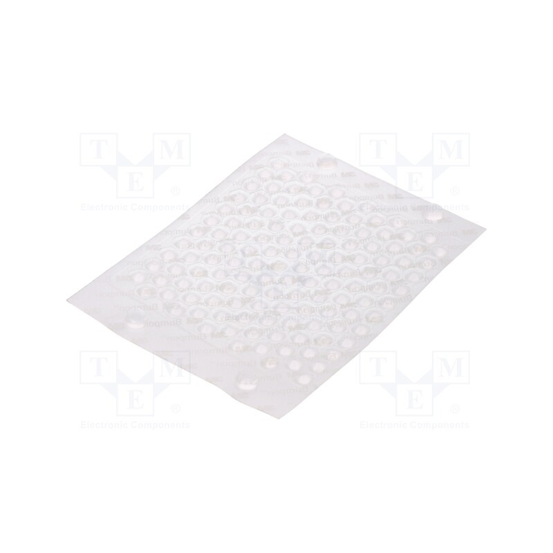 132 pcs x 3M - 7000029680 - Self-adhesive foot, H: 3mm, half-transparent, polyetylene, Bumpon