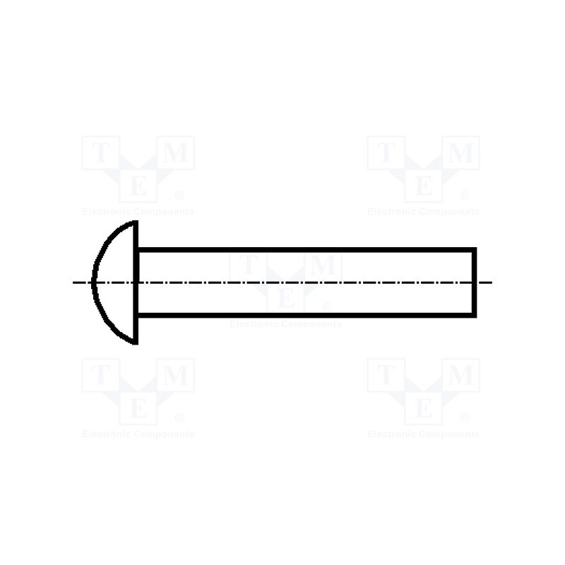 200 pcs x BOSSARD - 1207660 - Rivet, copper, Rivet diam: 2mm, L.rivet: 4mm, BN 126, DIN 660