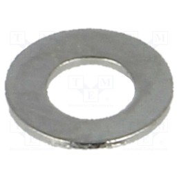 200 pcs x BOSSARD - 1759639 - Washer, round, M2, D4.5mm, h0.3mm, brass, Plating: nickel, BN 566