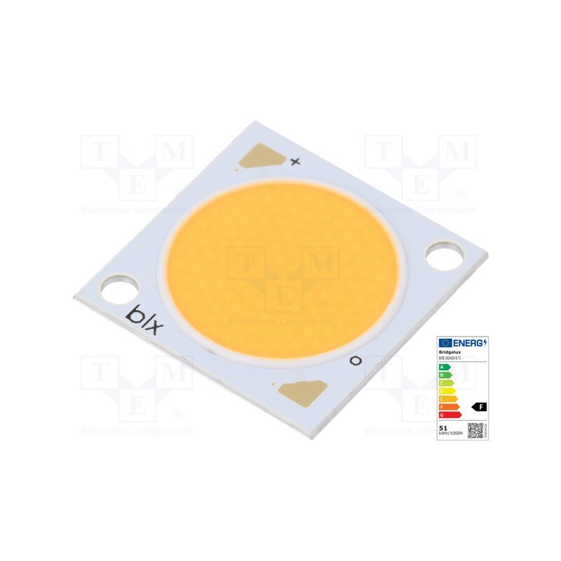 1 pcs x BRIDGELUX - BXRE-30G4000-B-73 - Power LED, COB, 120°, 900mA, P: 30.6W, 3745lm, 24x24x1.7mm, 123lm/W