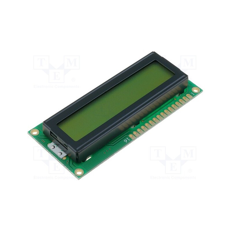 1 pcs x DISPLAY ELEKTRONIK - DEM 16101 SYH-LY - Display: LCD, alphanumeric, STN Positive, 16x1, 80x36x8.5mm, LED