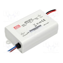 1 pcs x MEAN WELL - APV-25-5 - Power supply: switched-mode, LED, 18W, 5VDC, 3.5A, 90÷264VAC, IP42