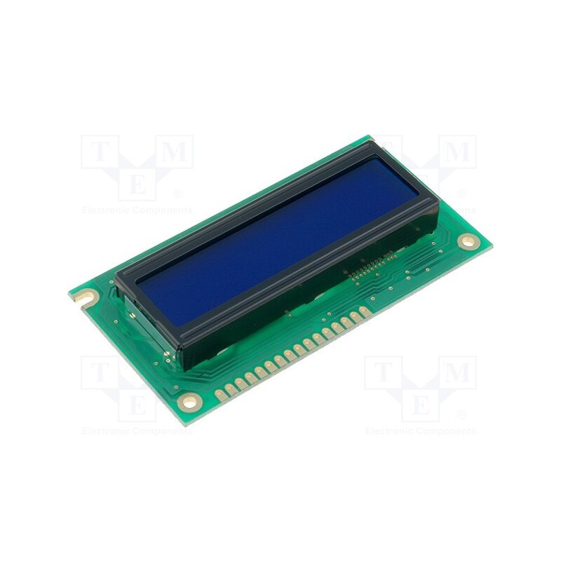 1 pcs x RAYSTAR OPTRONICS - RC1602A-BIW-ESV - Display: LCD, alphanumeric, STN Negative, 16x2, blue, 84x44x13.5mm