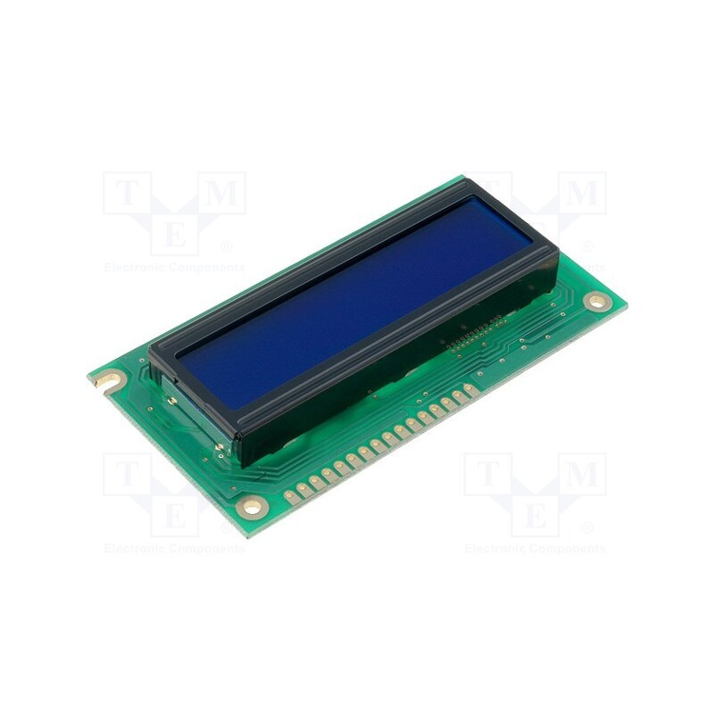 1 pcs x RAYSTAR OPTRONICS - RC1602A-BIW-CSV - Display: LCD, alphanumeric, STN Negative, 16x2, blue, 84x44x13.5mm