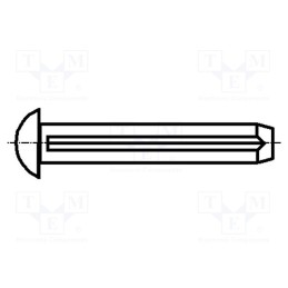 200 pcs x BOSSARD - 1359819 - Rivet pin, steel, BN 893, Ø: 2mm, L: 4mm, DIN 1476, ISO 8746